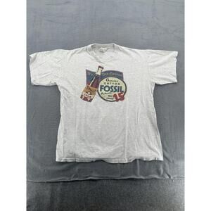 Vintage Fossil Cola T-Shirt M USA Made Grey Single Stitch